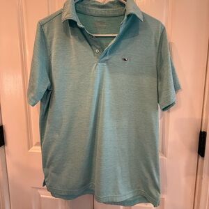 Vineyard Vines On-The-Go Sankaty Polo Youth XL Teal Performance